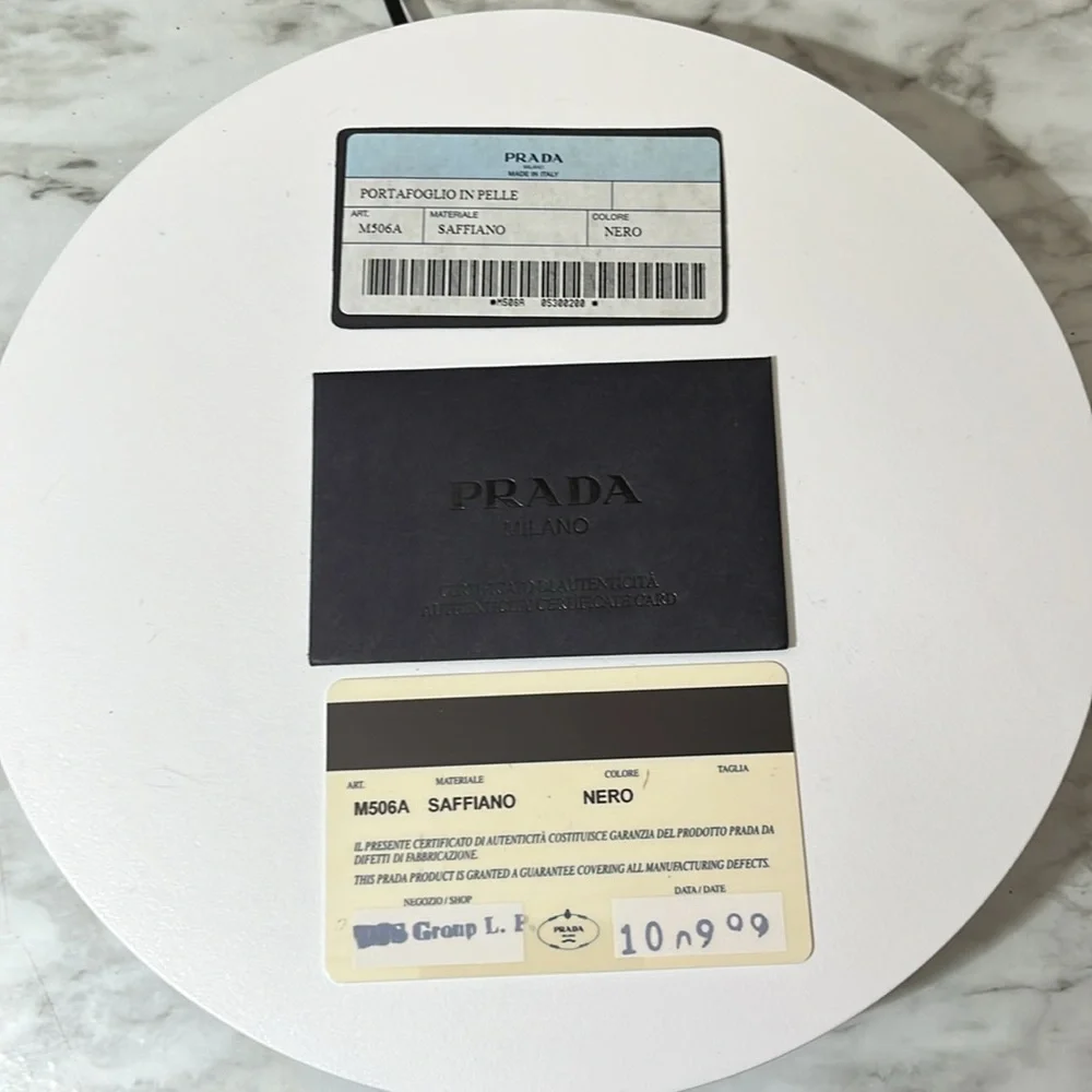 Prada Black Saffiano Leather Zip Wallet in GUC. - Picture 15 of 17